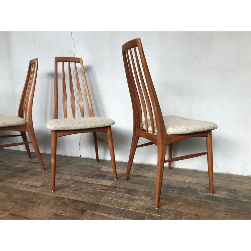 Set of 4 vintage chairs by Eva de Niels Kofoed for Koefoeds Mobelfabrik, 1960