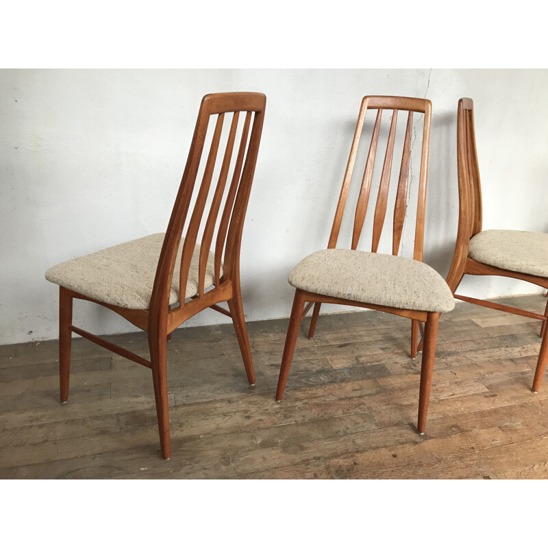 Set of 4 vintage chairs by Eva de Niels Kofoed for Koefoeds Mobelfabrik, 1960