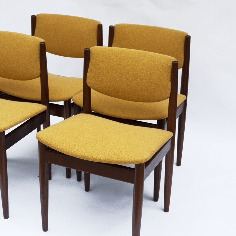 Set van 4 vintage Deense stoelen van Finn Juhl voor Frankrijk