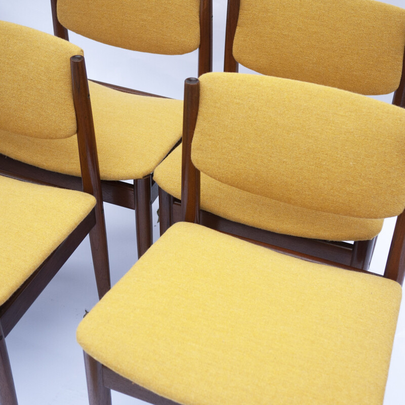 Set van 4 vintage Deense stoelen van Finn Juhl voor Frankrijk