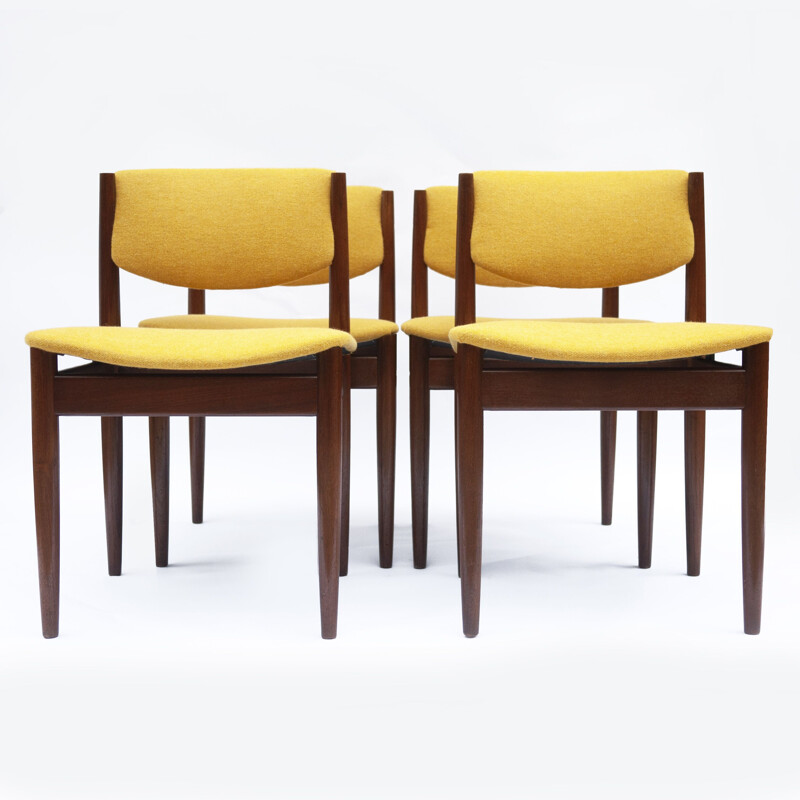 Set aus 5 Stühlen und einem Sessel im Vintage-Stil von Finn Juhl und Sigvard Bernadotte für France et fils, Frankreich 1960