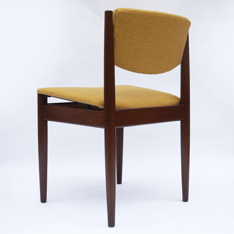 Set of 5 chairs and a vintage armchair by Finn Juhl and Sigvard Bernadotte for France et fils, France 1960