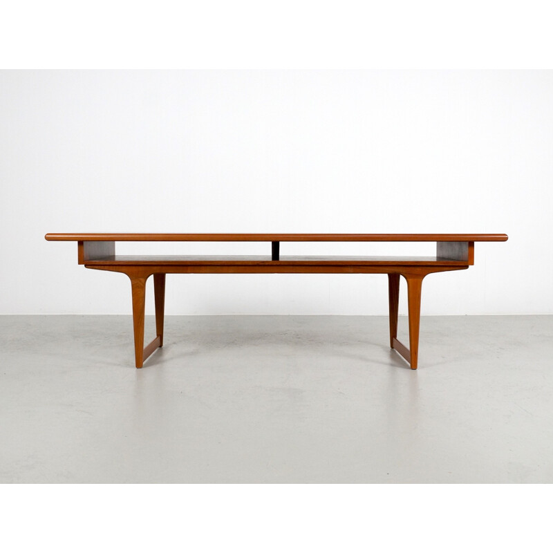 Mesa de café escandinava de teca, 1960