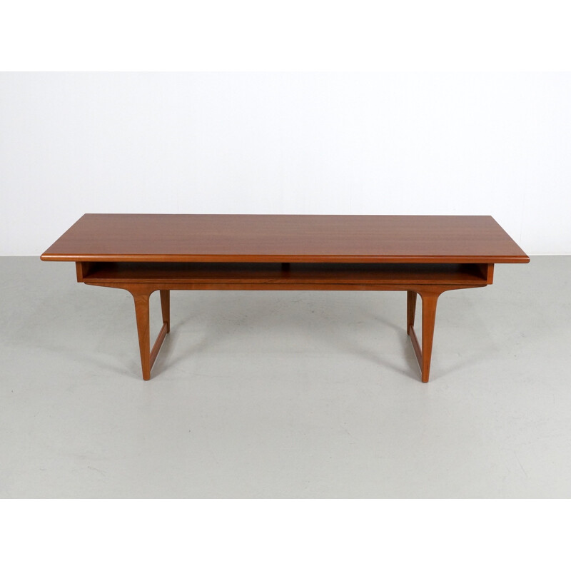 Mesa de café escandinava de teca, 1960