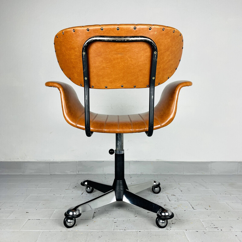 Mid-century swivel desk chair by Gastone Rinaldi for Rima, Italy 1970s