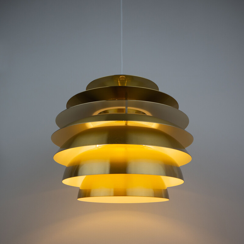 Danish vintage pendant lamp Barcelona by Bent Karlby for Dema, 1970s