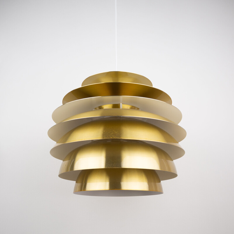 Danish vintage pendant lamp Barcelona by Bent Karlby for Dema, 1970s