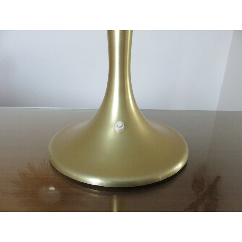 Vintage tulip lamp in gilded aluminium, Italy 1970