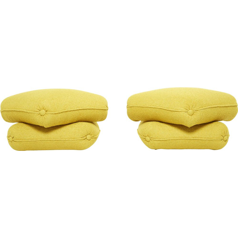 Pair of vintage poufs by Jacques Charpentier, 1970