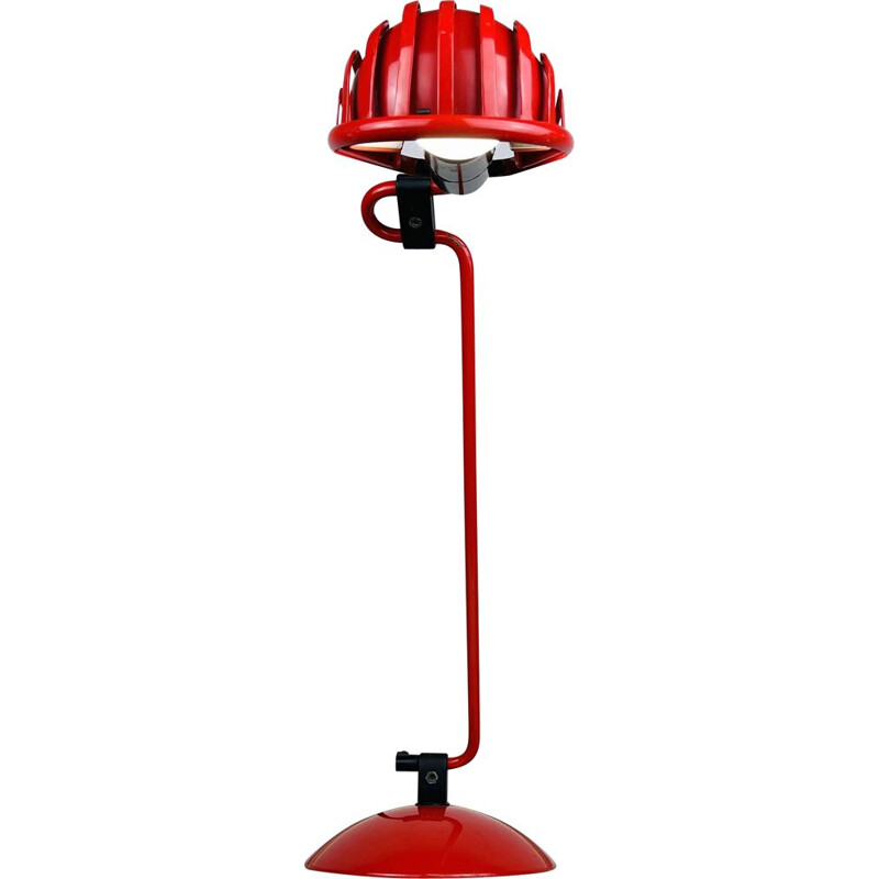 Mid-century red desk lamp Igloo by Tommaso Cimini for Lumina, Italy 1980s