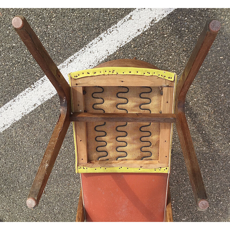 Set of 6 vintage chairs by René-Jean Caillette, 1950