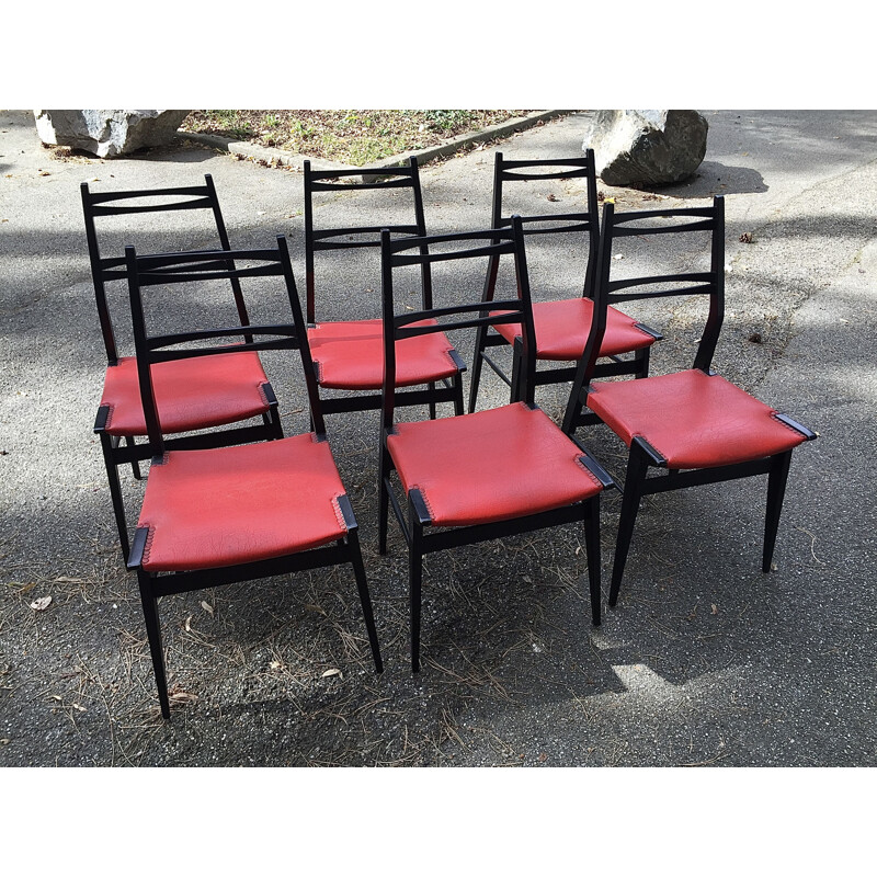 Set aus 6 Vintage-Stühlen von Alfred Hendrickx, 1950