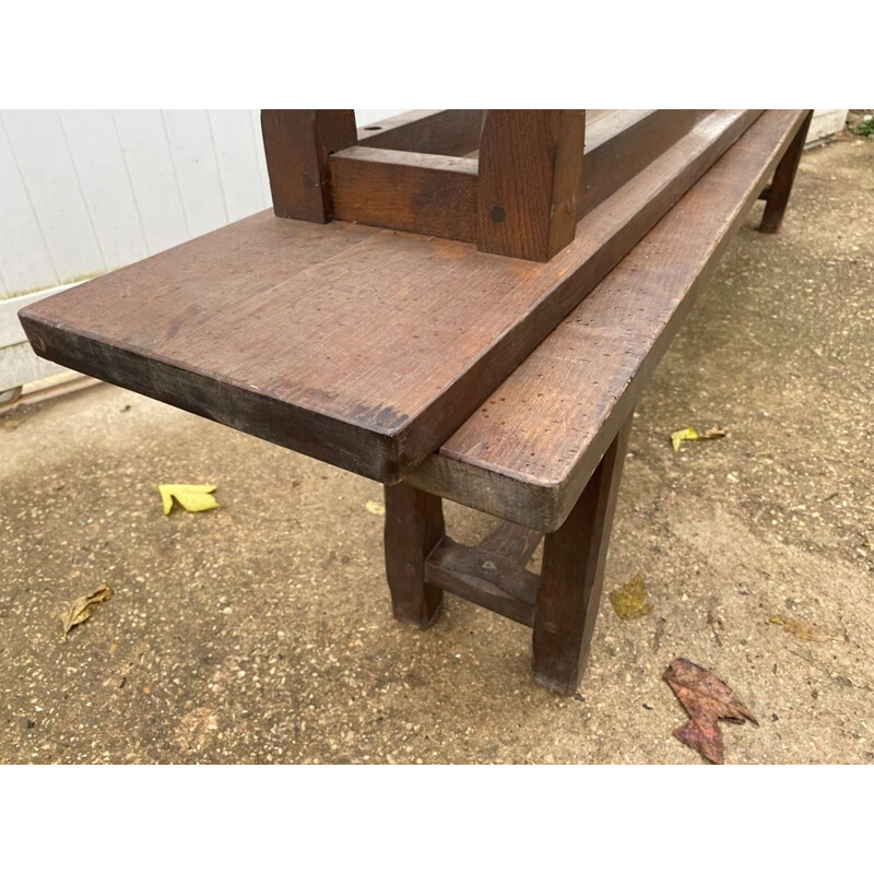 Pair of vintage benches for farm table, 1950