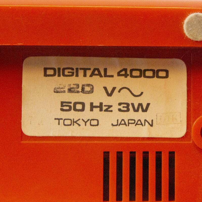 Vintage orange Sankyo digital clock