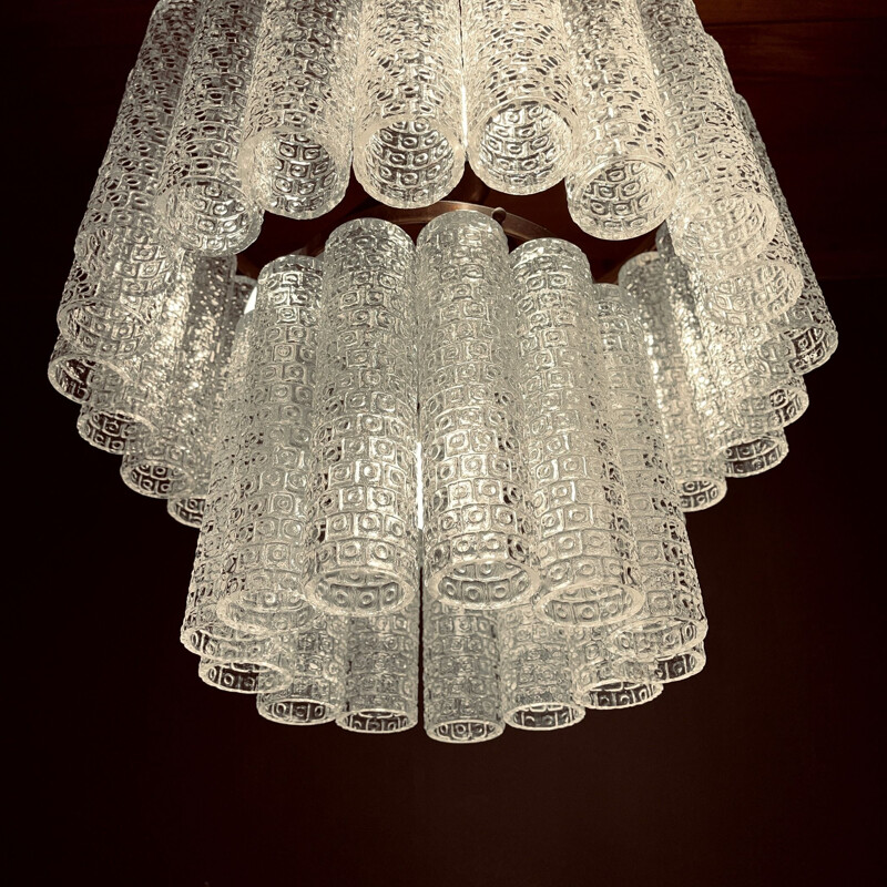 Mid-century Murano glass chandelier Tronchi by Toni Zuccheri for Venini, Italy 1960s