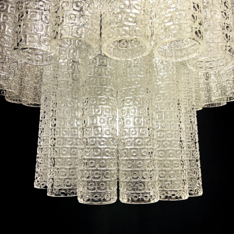 Mid-century Murano glass chandelier Tronchi by Toni Zuccheri for Venini, Italy 1960s