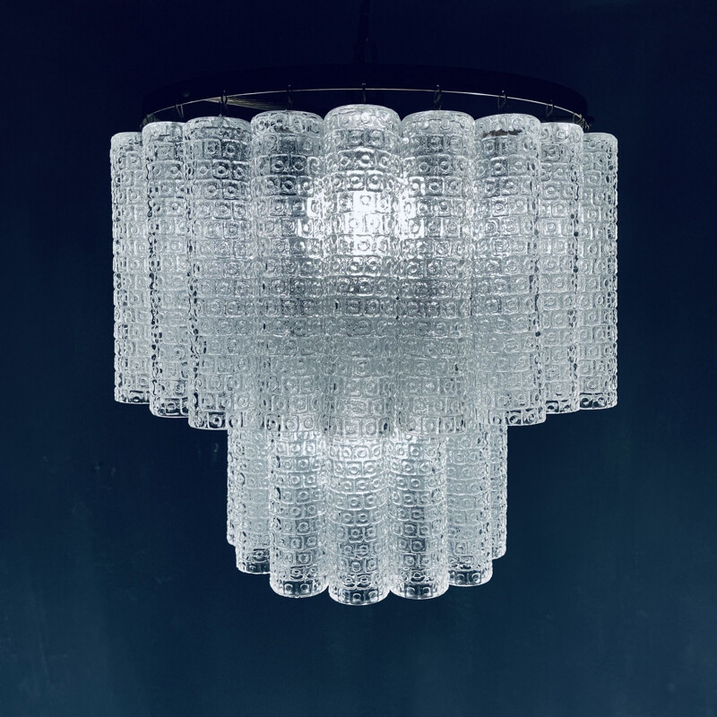 Mid-century Murano glass chandelier Tronchi by Toni Zuccheri for Venini, Italy 1960s