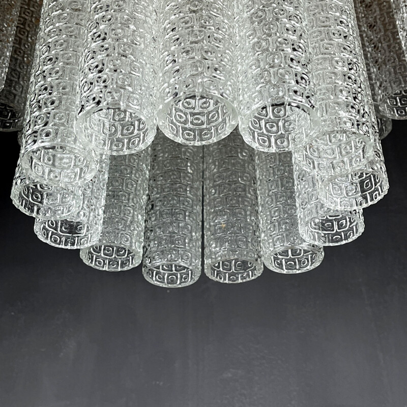 Mid-century Murano glass chandelier Tronchi by Toni Zuccheri for Venini, Italy 1960s