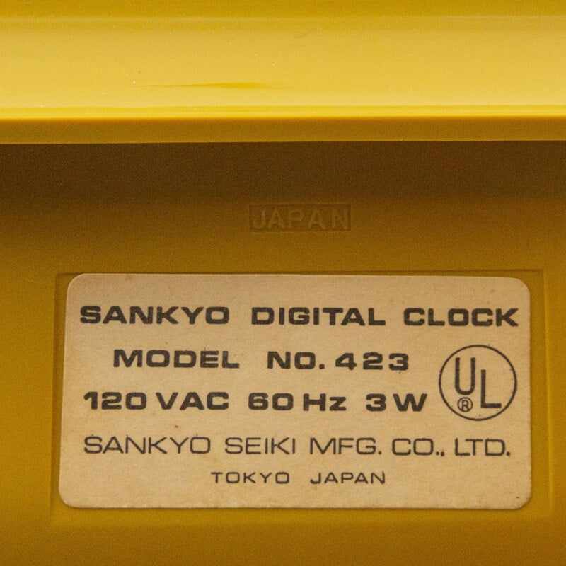 Reloj de mostaza vintage Sankyo Digi-Glo