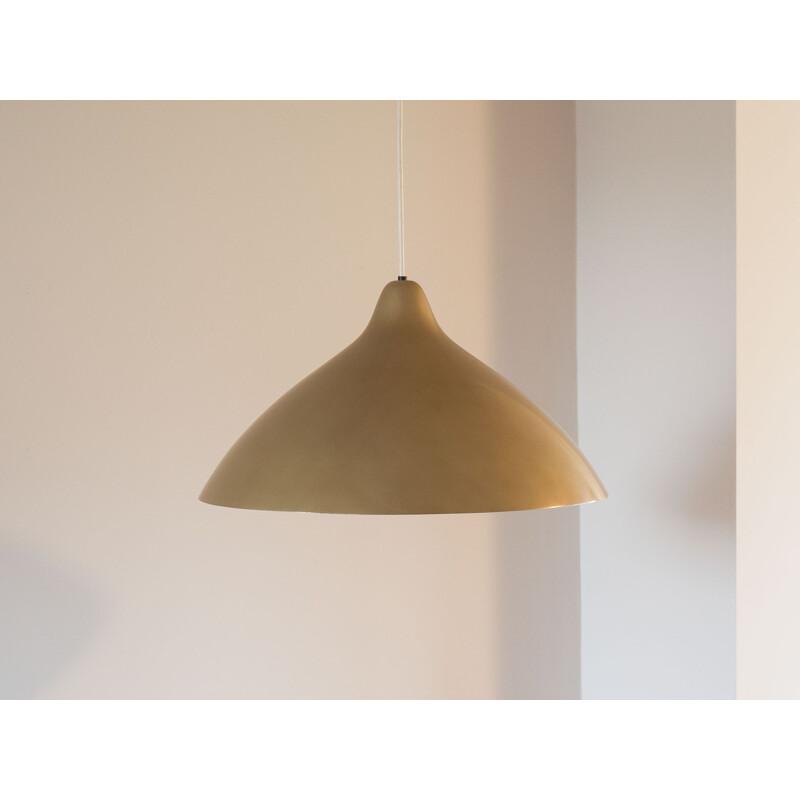 Vintage gold coloured pendant lamp by Lisa Johansson-Pape for Stockmann Orno, Finland