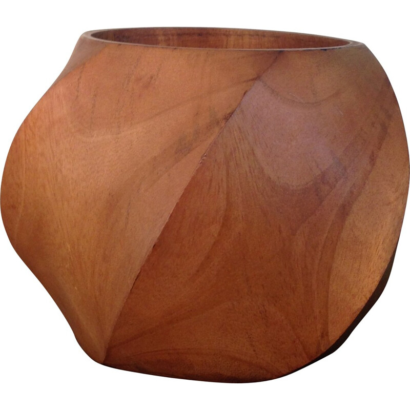 Blond wood pot - 1970s