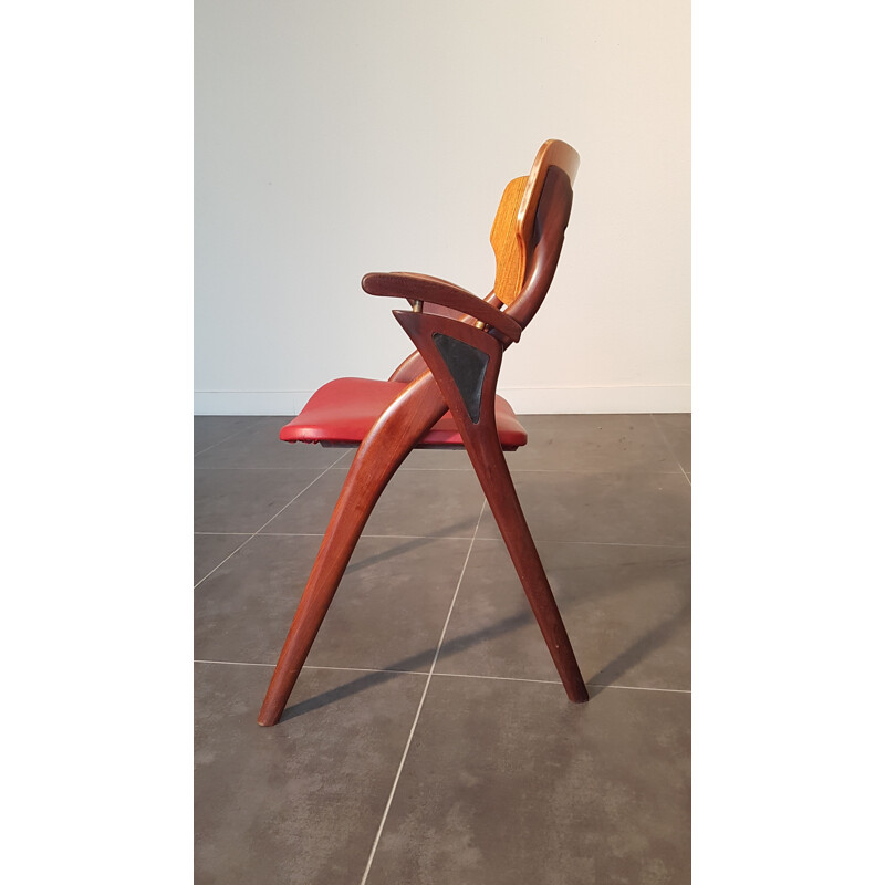 Vintage Danish design scissor chair by Arne Hovmand Olsen