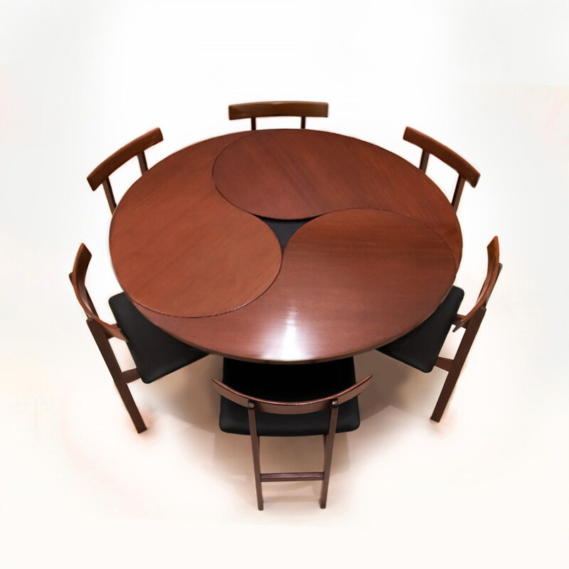 Danish mid century dining set by Ole Gjerløv-Knudsen and Torben Lind for France & Son