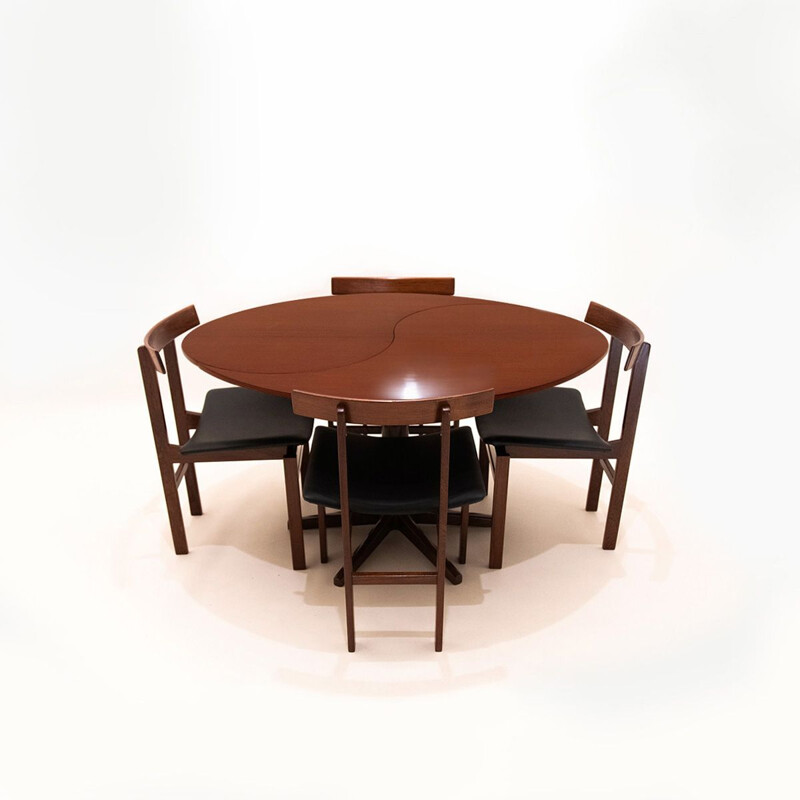 Danish mid century dining set by Ole Gjerløv-Knudsen and Torben Lind for France & Son