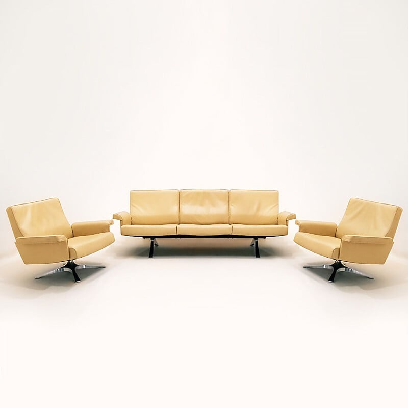 Vintage De Sede DS35 leather living room set
