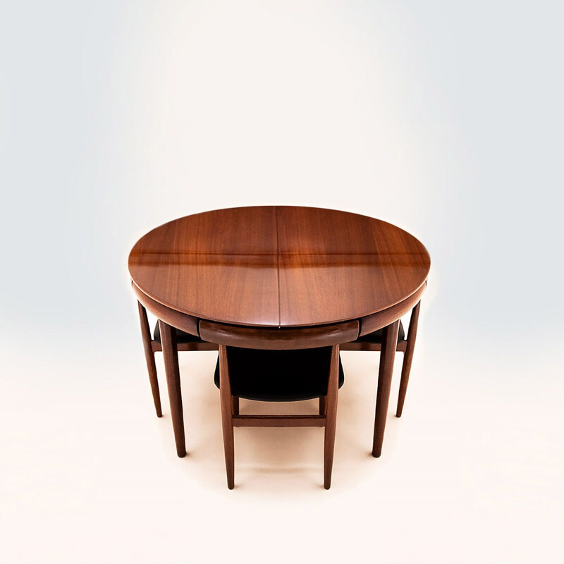 Danish mid century Roundette dining set by Hans Olsen for Frem Røjle