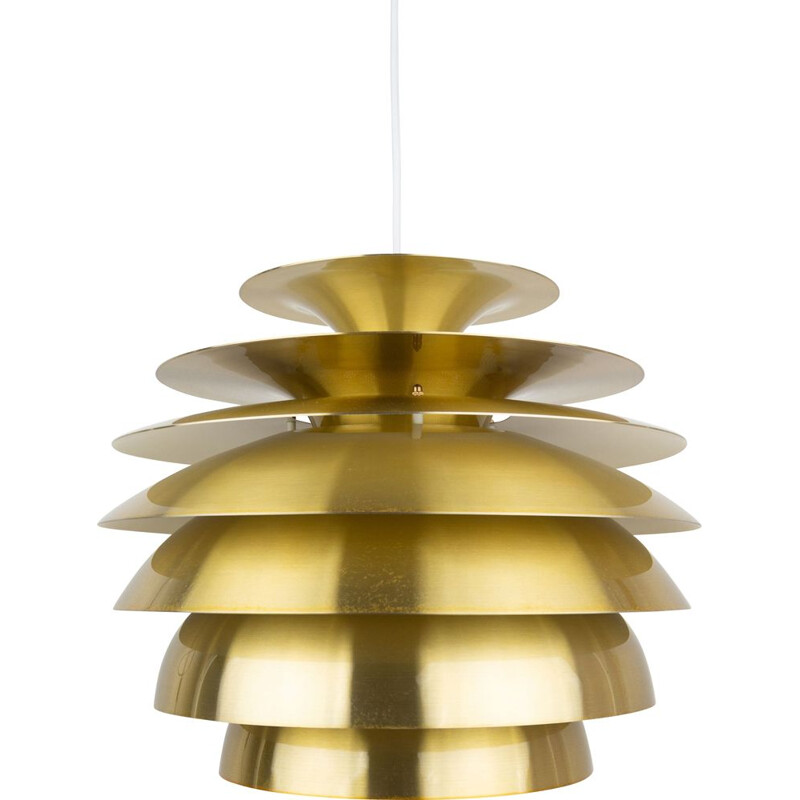 Danish vintage pendant lamp Barcelona by Bent Karlby for Dema, 1970s