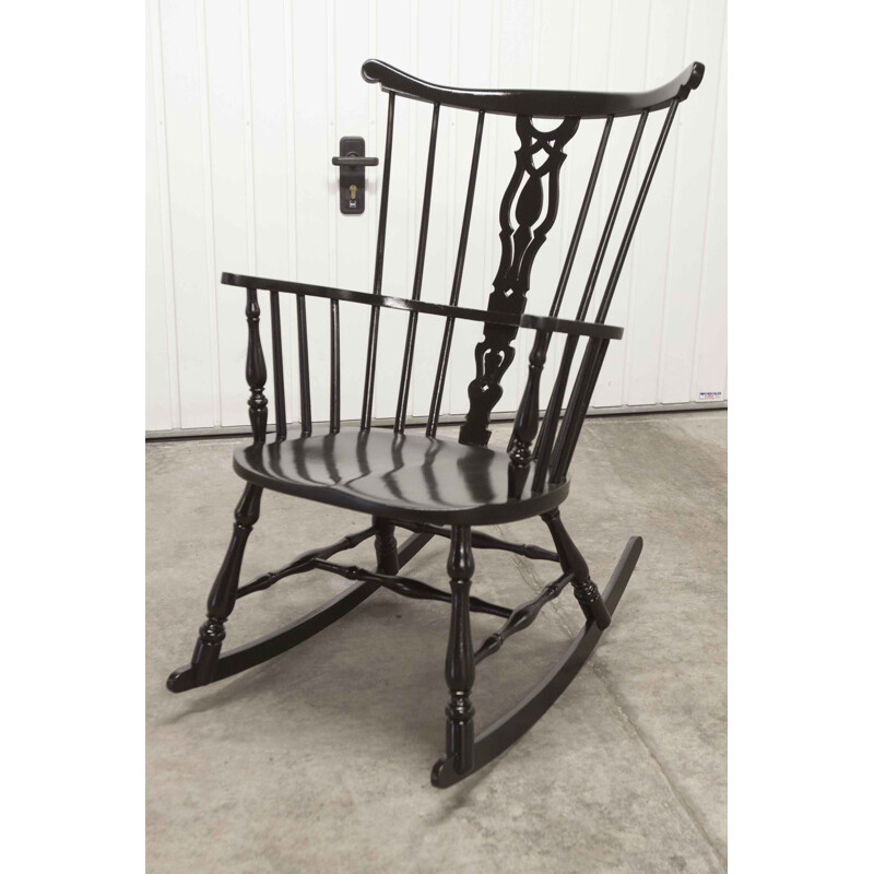 Vintage Windsor beechwood rocking chair