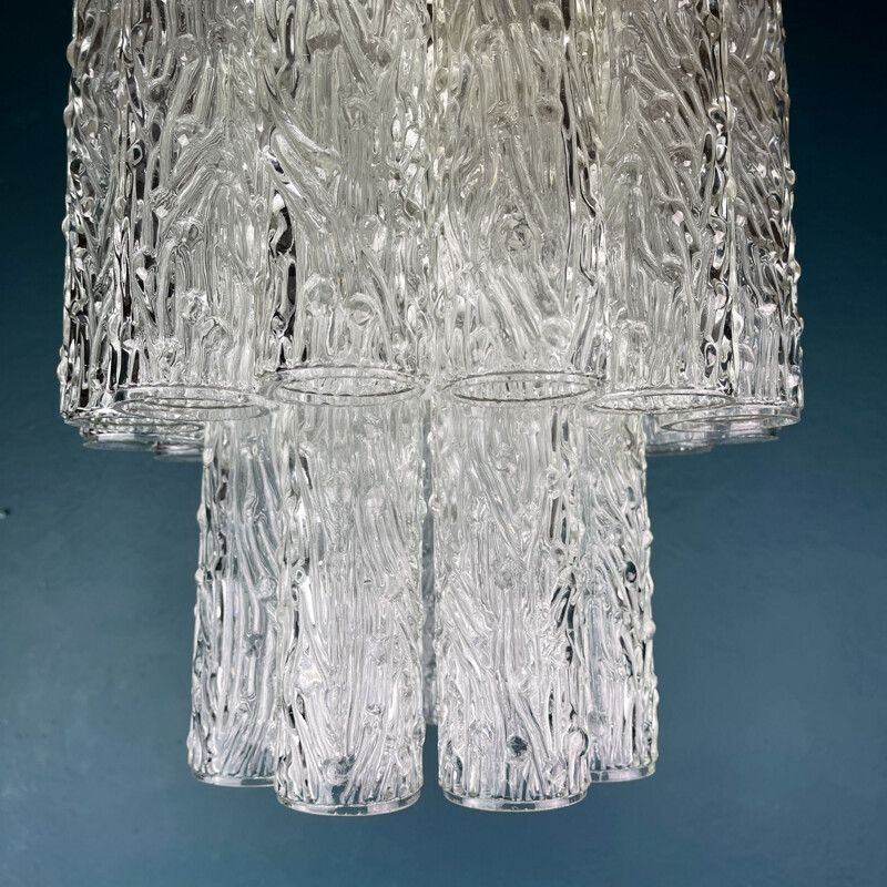 Lustre vintage Tronchi en verre de Murano de Toni Zuccheri pour Venini, Italie 1960