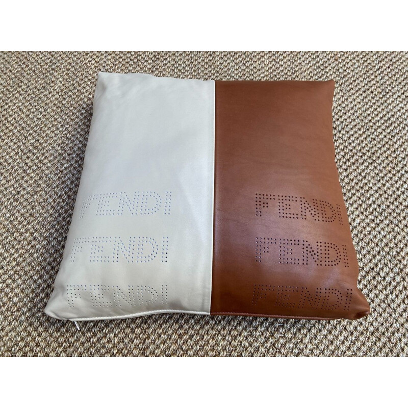 Vintage leather cushion by Fendi, 2015