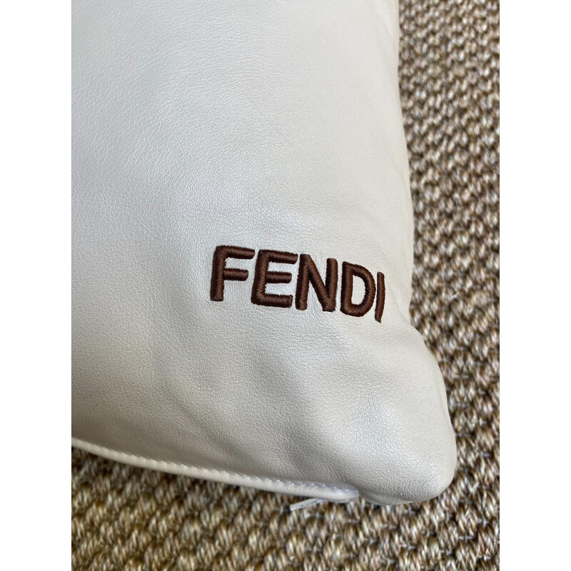 Coussin vintage en cuir par Fendi, 2015