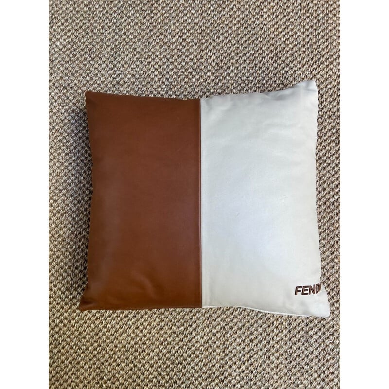 Vintage leather cushion by Fendi, 2015