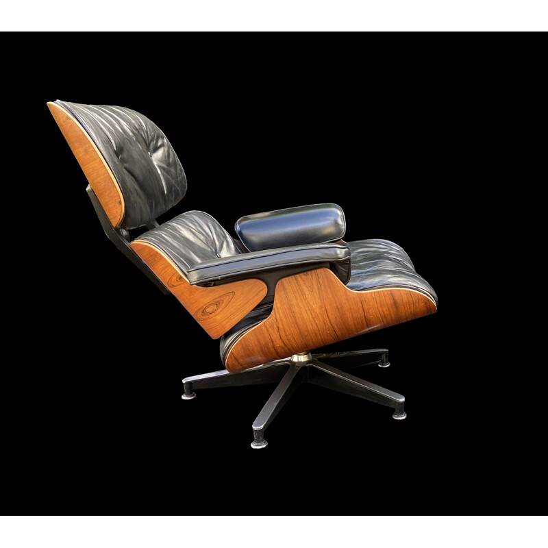 Fauteuil et ottoman vintage par Eames pour Billy Wilder, 1960-1970