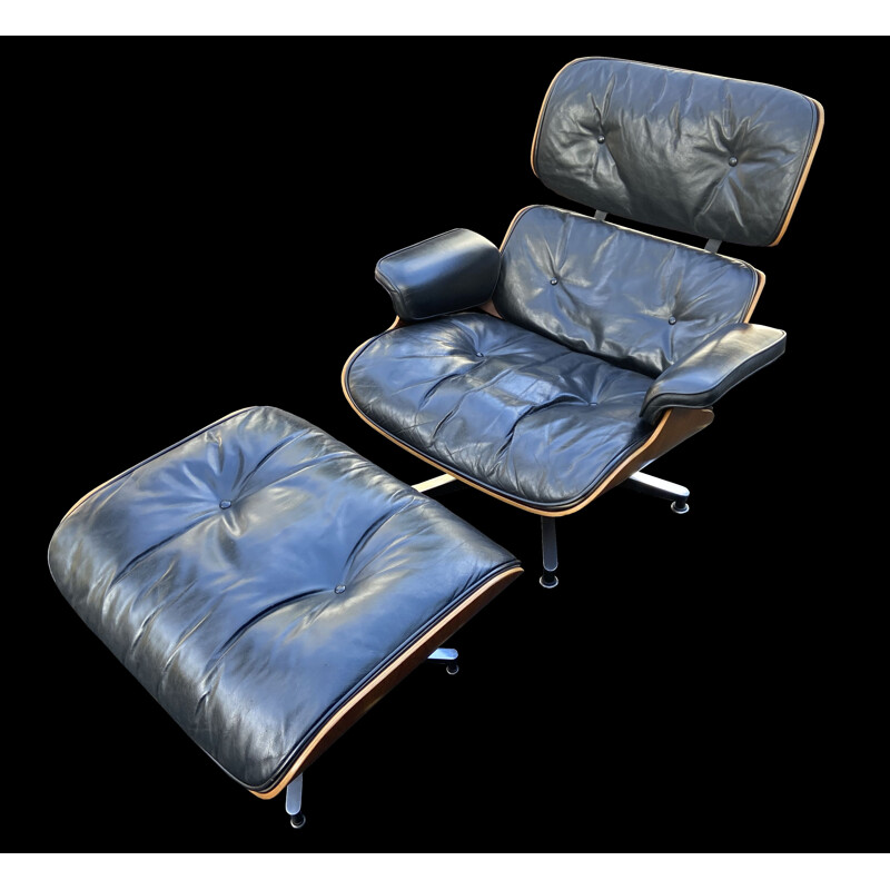 Vintage armchair and ottoman by Eames for Billy Wilder, 1960-1970