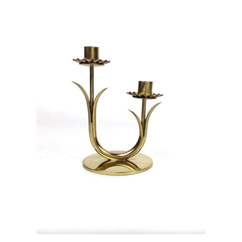 Pair of vintage candle holders by Gunnar Ander for Ystad-Metall, Sweden