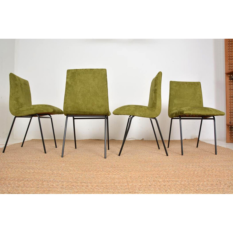 Set of 4 vintage chairs by Pierre Paulin for Meubles TV, 1954