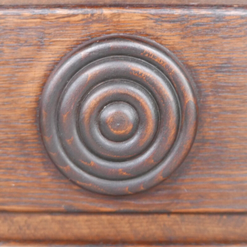 French oakwood Art Deco chest of drawers by Charles Dudouyt, 1940s