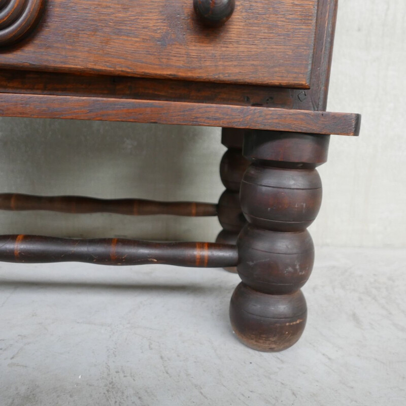 French oakwood Art Deco chest of drawers by Charles Dudouyt, 1940s