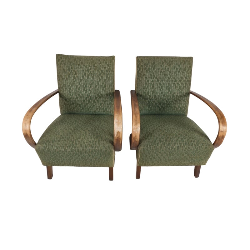 Pair of vintage armchairs by Jindřich Halabala, 1950s