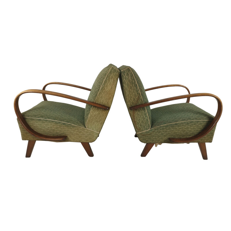 Pair of vintage armchairs by Jindřich Halabala, 1950s