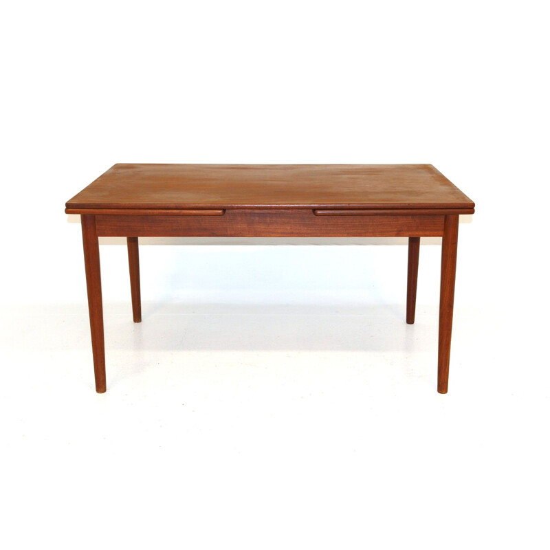 Vintage teak table with retractable tops