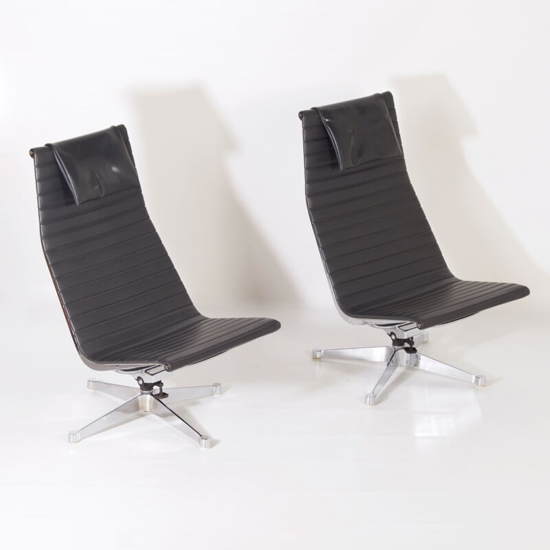 Pair of vintage armchairs Ea121 by Charles & Ray Eames for Herman Miller, 1960s