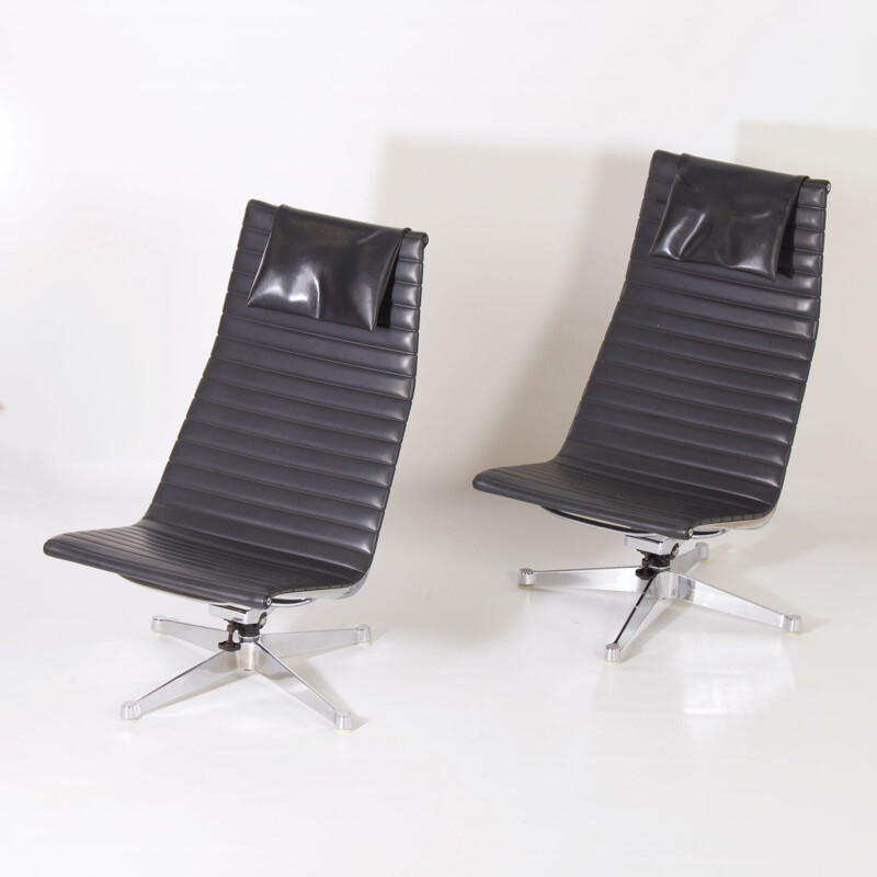 Pair of vintage armchairs Ea121 by Charles & Ray Eames for Herman Miller, 1960s