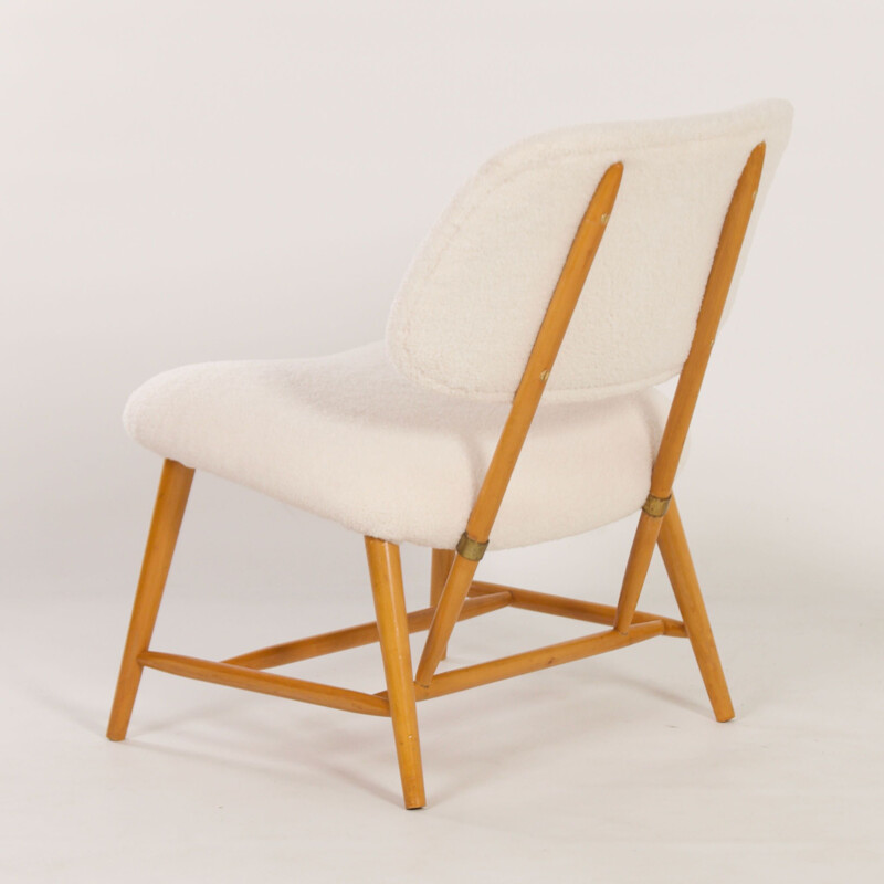 Vintage Teve fauteuil van Alf Svensson voor Ljungs Industrier Ab, Zweden 1950