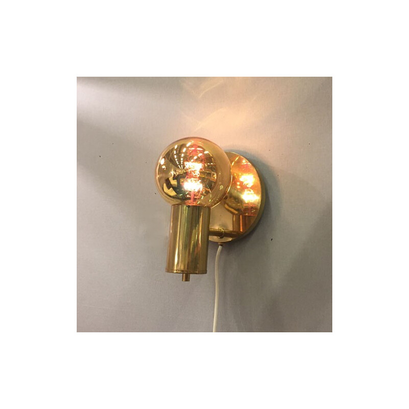 Pair of Spy-ball Frimann wall lamps in brass  - 1970s