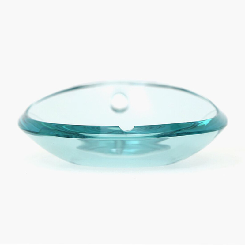 Cinzeiro oval de cristal Vintage, 1960